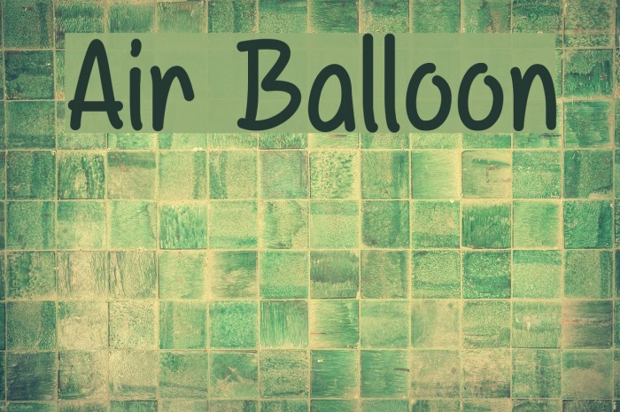 Air Balloon Example 1