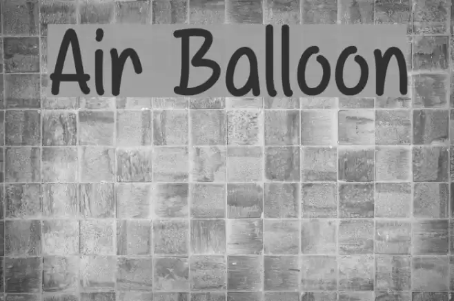 Air Balloon Font examples