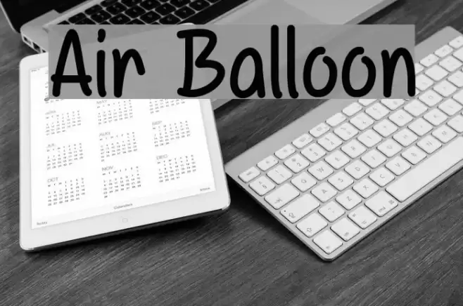 Air Balloon Font examples
