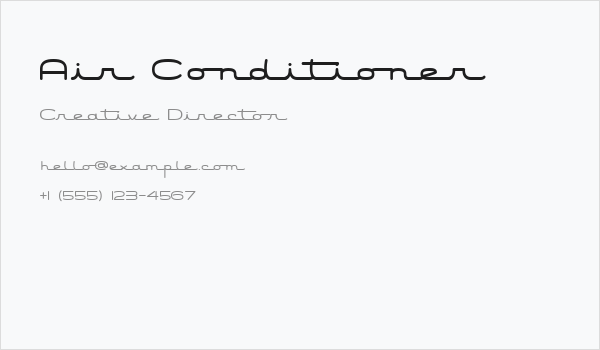 Air Conditioner Business Card