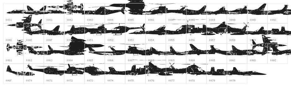 Air Force Character Map