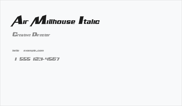 Air Millhouse Italic Business Card