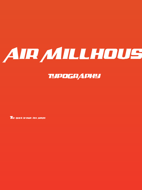 Air Millhouse Italic Poster