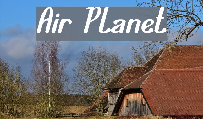 Air Planet Font examples