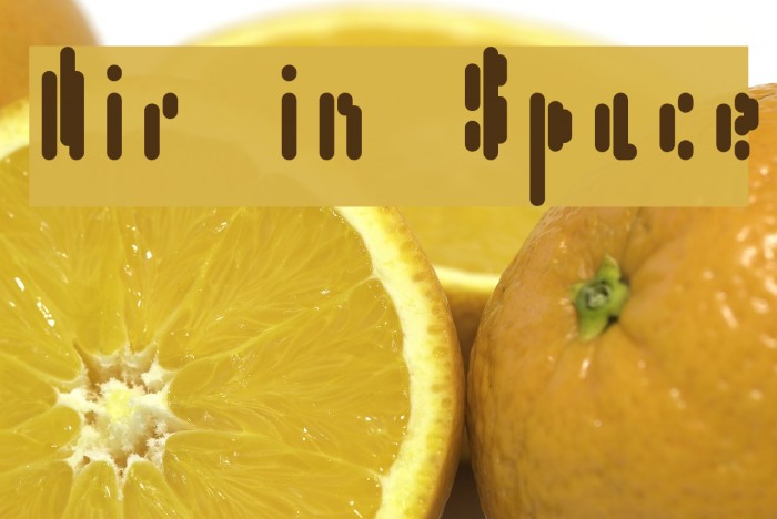 Air in Space Font examples