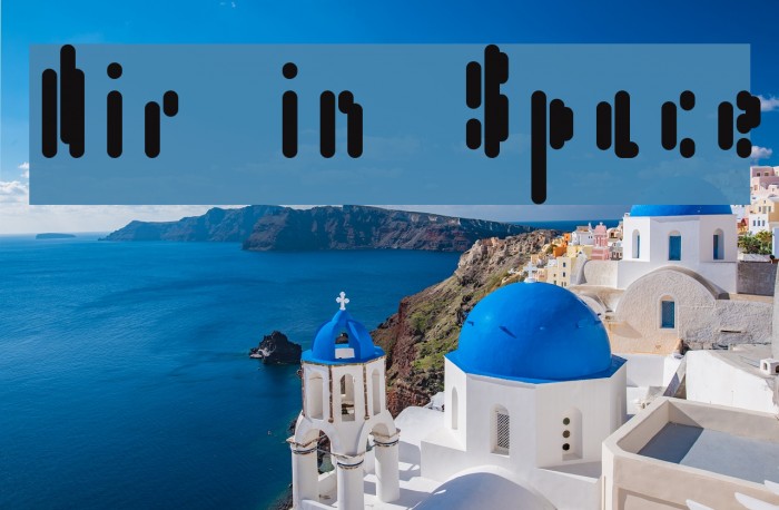 Air in Space Font examples