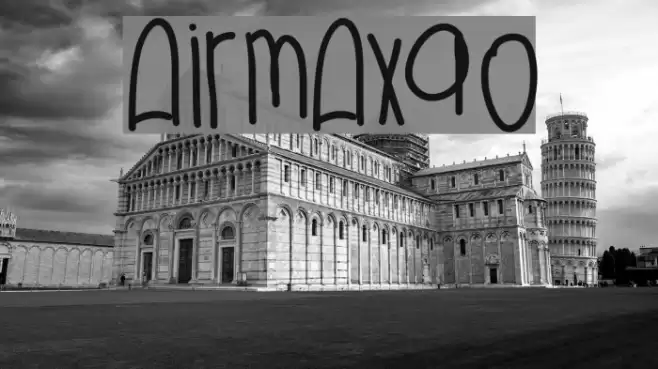 AirMax90 Font examples
