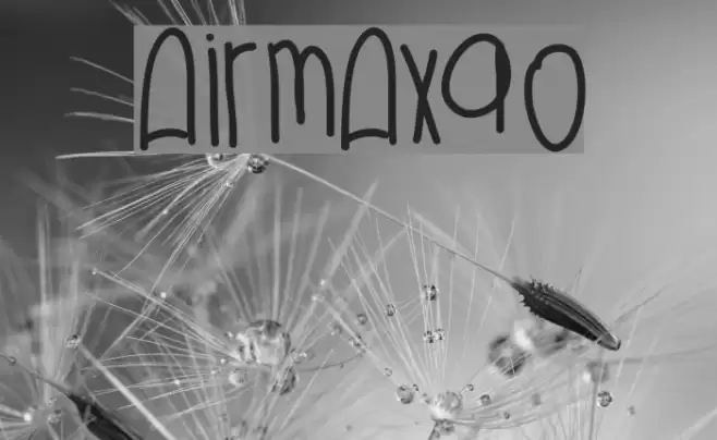 AirMax90 Font examples