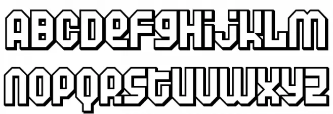 Air Schriftart Kleinbuchstaben