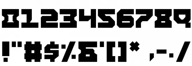 Airacobra Alt Font OTHER CHARS