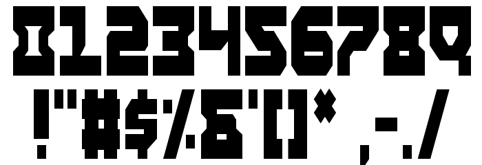 Airacobra Condensed Font Alte caractere