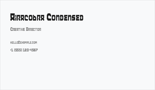 Airacobra Condensed Business Card