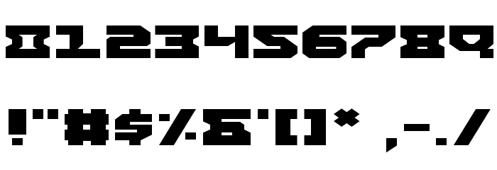 Airacobra Expanded Font OTHER CHARS