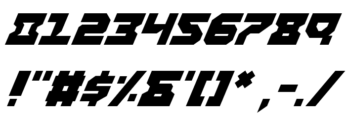 Airacobra Italic Font OTHER CHARS