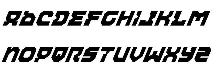 Airacobra Italic Font LOWERCASE