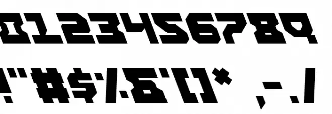 Airacobra Leftalic Font OTHER CHARS
