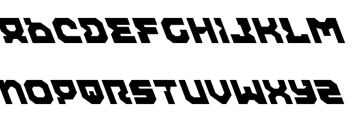Airacobra Leftalic Font LOWERCASE