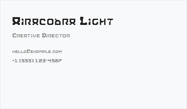 Airacobra Light Business Card