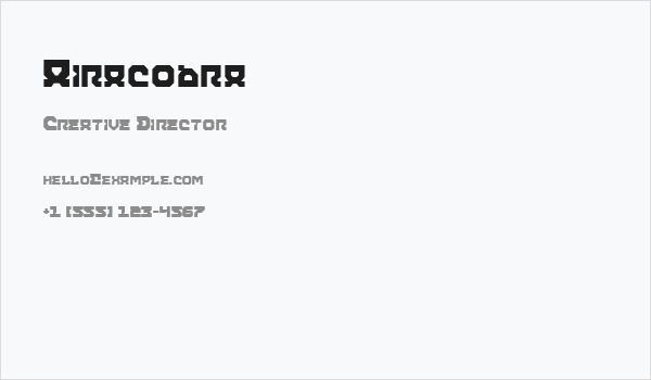 Airacobra Business Card
