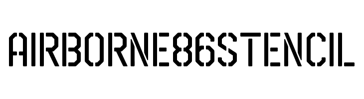 Airborne 86 Stencil  Descarca Fonturi Gratis