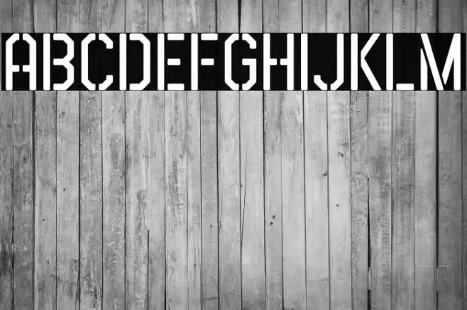 Airborne 86 Stencil Font examples