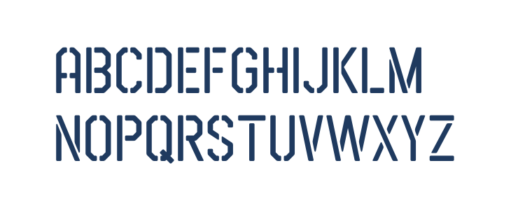 Airborne 86 Stencil Lowercase