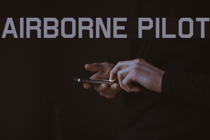 Airborne Pilot Font examples