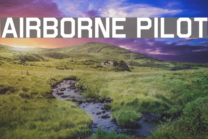 Airborne Pilot Font examples