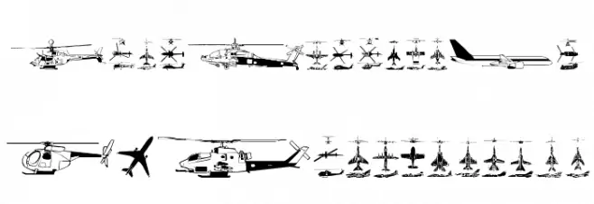 Aircraft Font UPPERCASE
