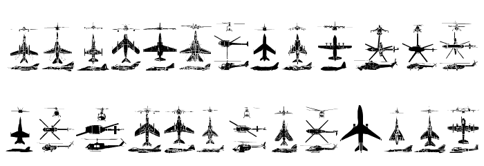 Aircraft Font LOWERCASE