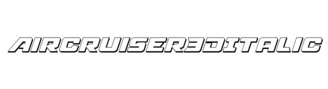 Aircruiser 3D Italic  नि: शुल्क फ़ॉन्ट्स डाउनलोड