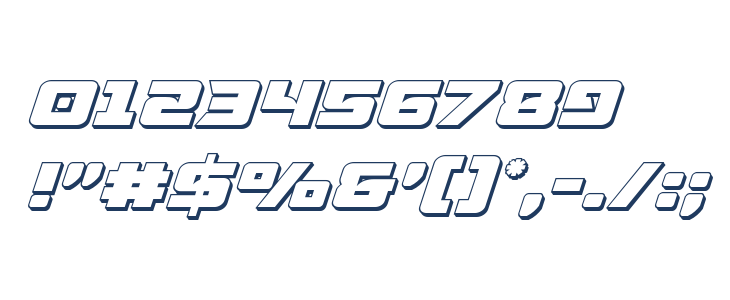 Aircruiser 3D Italic Other Characters