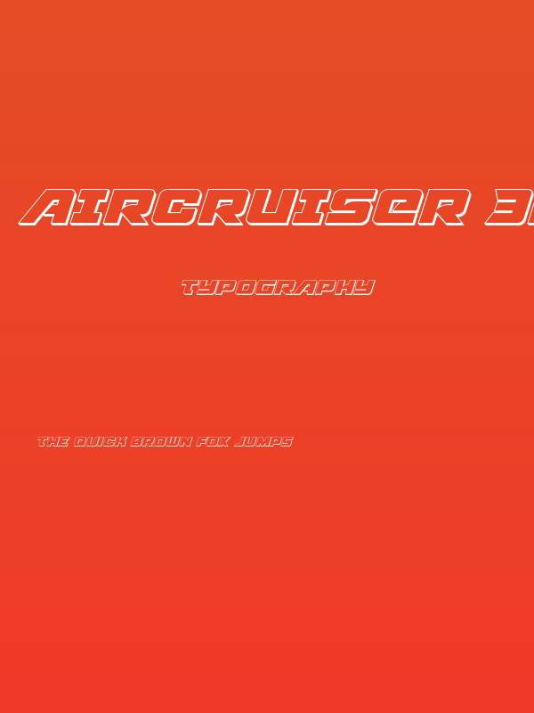 Aircruiser 3D Italic Poster