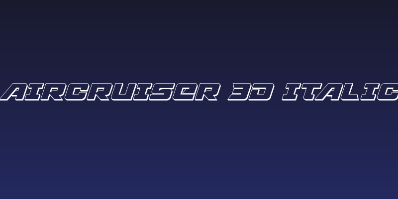 Aircruiser 3D Italic Social Header