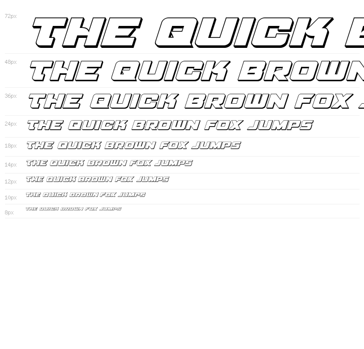 Aircruiser 3D Italic Waterfall