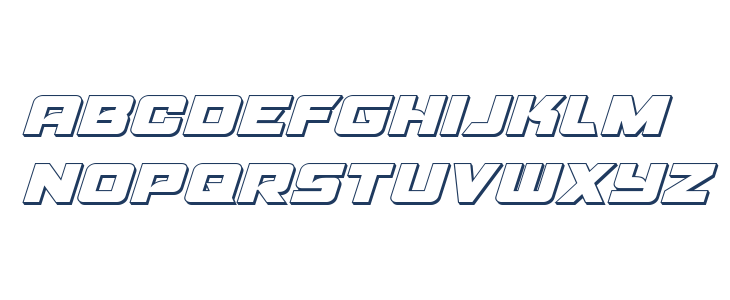 Aircruiser 3D Italic Lowercase