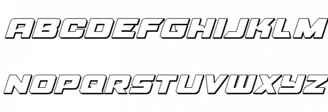 Aircruiser 3D Italic Шрифта строчной
