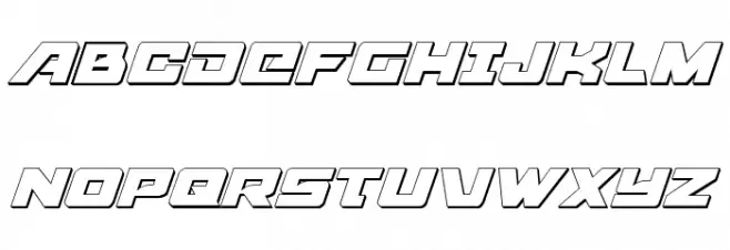 Aircruiser 3D Italic Fuentes MAYÚSCULAS