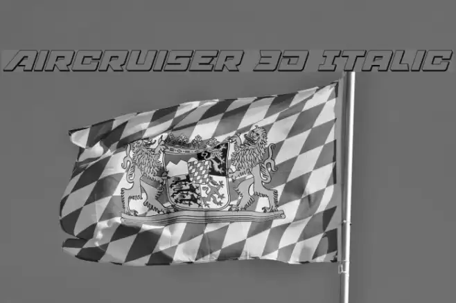 Aircruiser 3D Italic Font examples