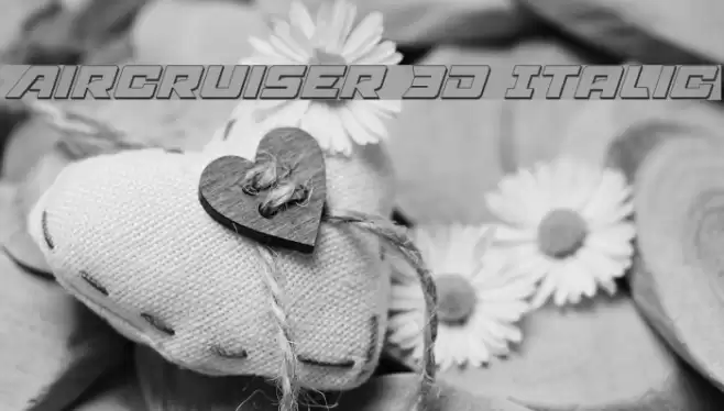 Aircruiser 3D Italic Font examples