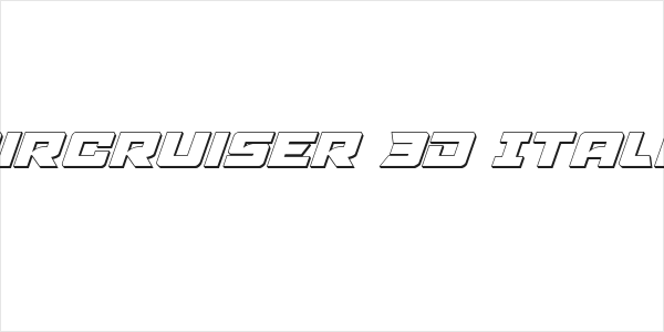 Aircruiser 3D Italic Logo