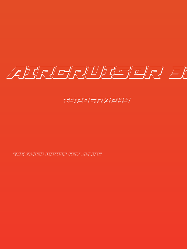 Aircruiser 3D Italic Poster