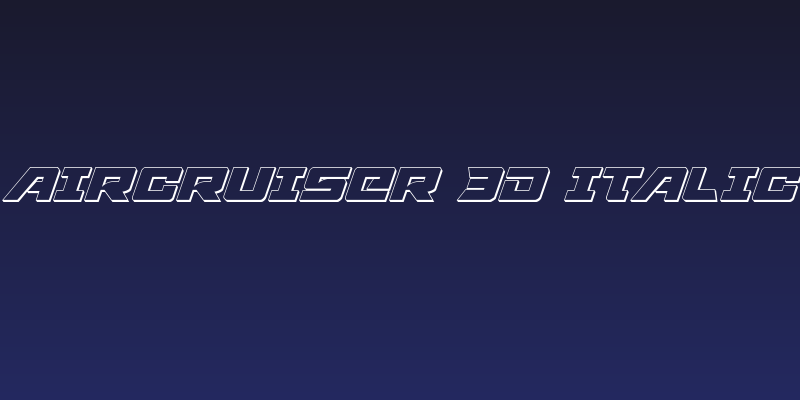 Aircruiser 3D Italic Social Header