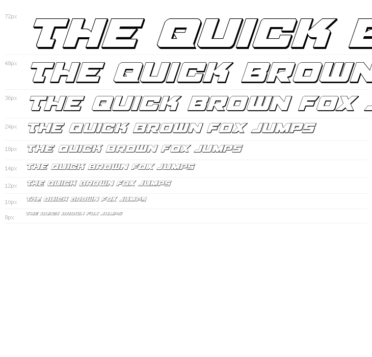 Aircruiser 3D Italic Waterfall