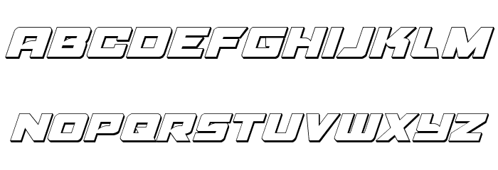 Aircruiser 3D Italic Font LOWERCASE