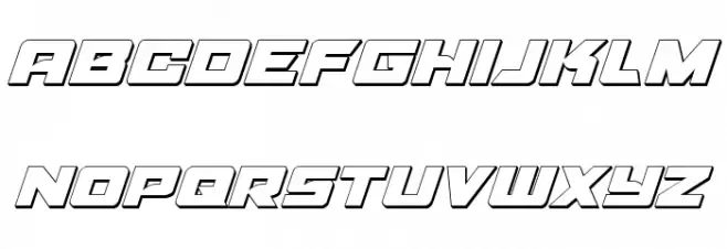Aircruiser 3D Italic 字体 小写
