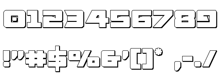 Aircruiser 3D Regular Font OTHER CHARS