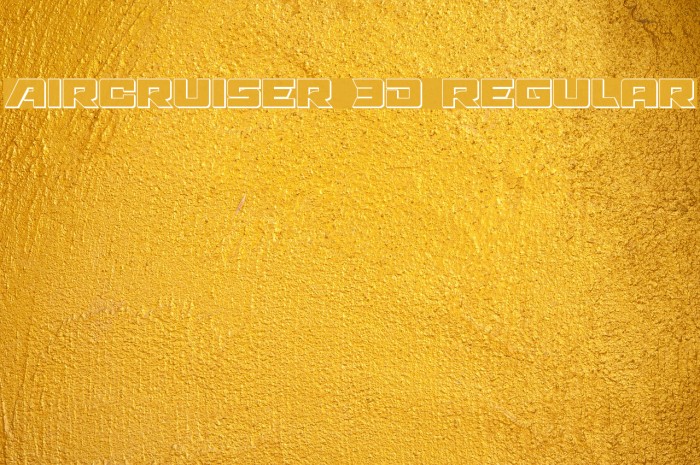 Aircruiser 3D Regular Font examples