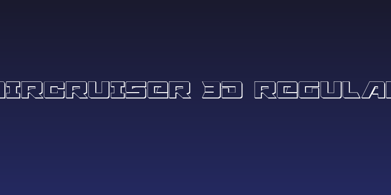 Aircruiser 3D Regular Social Header