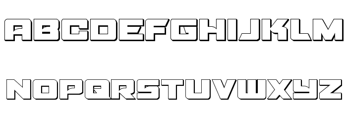 Aircruiser 3D Regular Font LOWERCASE